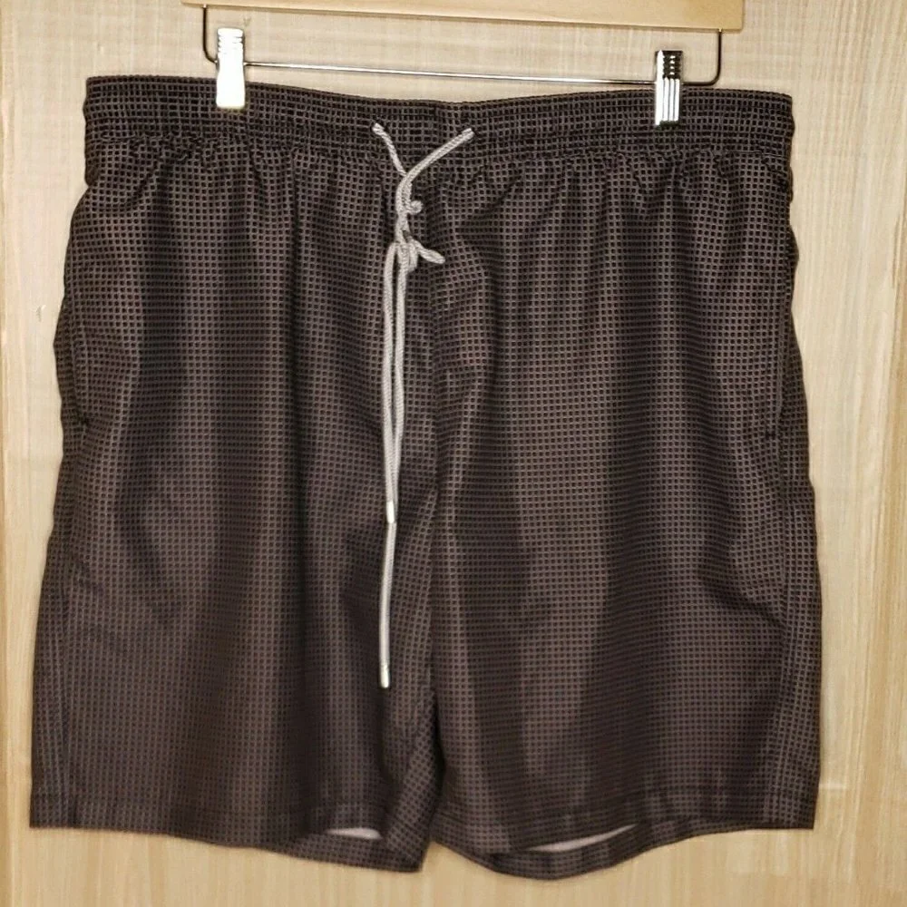 Kirkland Mens Geometric Print Swim Trunks XL